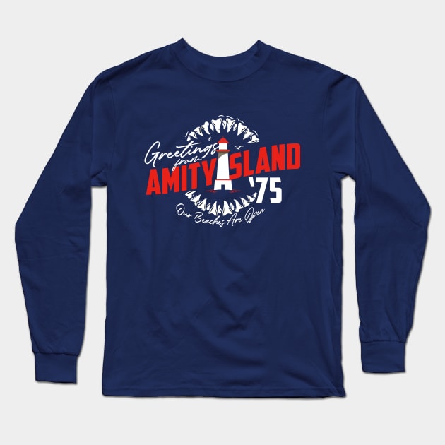 Opened Beaches Long Sleeve T-Shirt by GarBear Designs